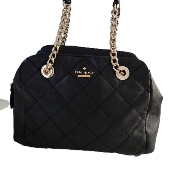 Euc Kate Spade Carey Black Leather Shoulder Bag Purse - Picture 3 of 17